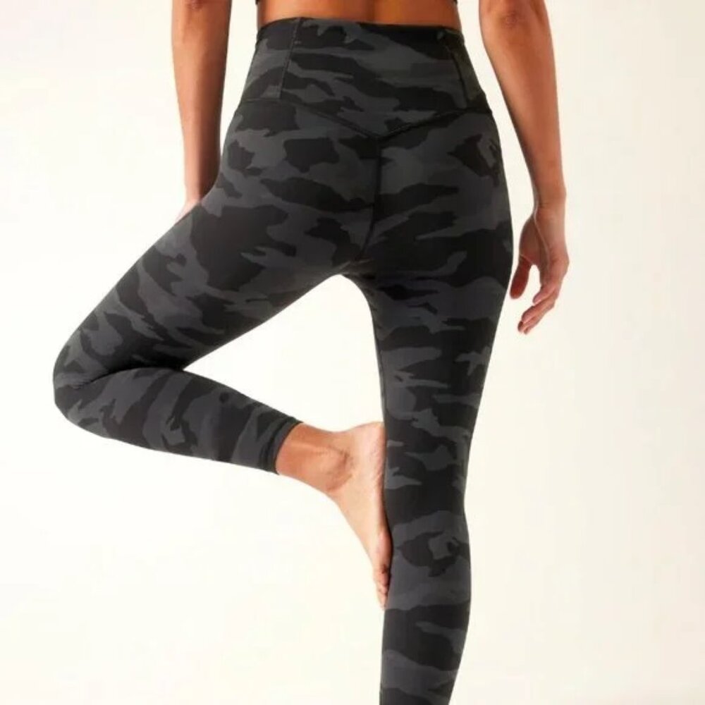 Athleta Elation Ultra High Rise Legging Camo with Athleta gift bag